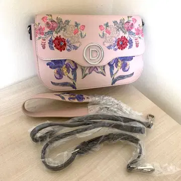 데시구알 꽃무늬 백 숄더백 핑크