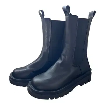 [ 새상품급 ] 사이드 고어 부츠 캐터필러 밑창 블랙 통굽 40 25cm