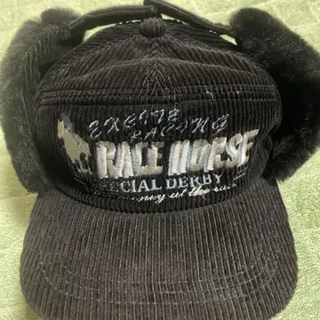 RACE HORSE 귀달린 코듀로이 캡