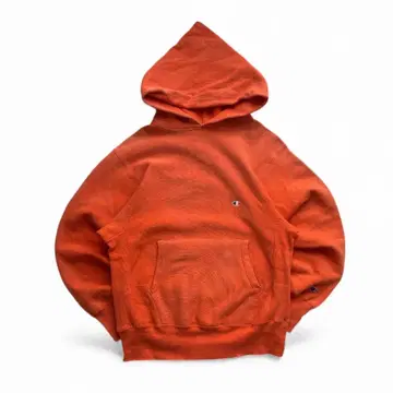 90s champion 리버스 위브 후드티 오렌지 페이드