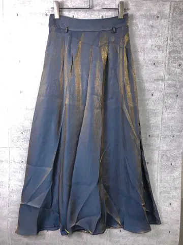 KBF 도메스틱 레트로 모드 편광 플레어 개더 롱 스커트