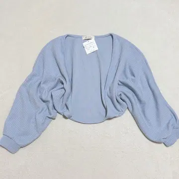 택 포함 새상품 유느만시옹 숏 가디건 볼륨 소매 한국 F