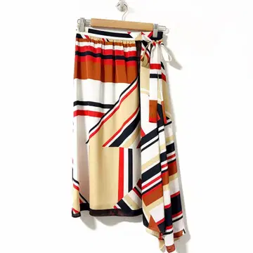 GRACE CONTINENTAL 스카프 프린트 스커트