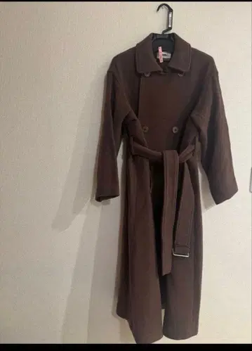 SNIDEI 울 74% 브라운 롱 코트