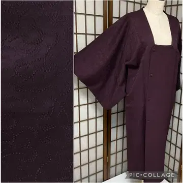 C278 순수 실크 이중 기모노 도행 코트 롱 기모노