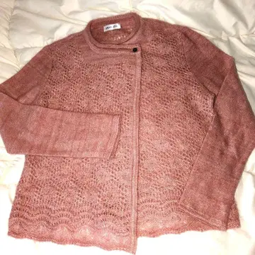 Axis Fit, 엑시스, 핑크 긴팔 가디건, 컷소