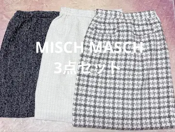 미슈마슈 타이트 스커트 체크 무늬 3세트 겨울용