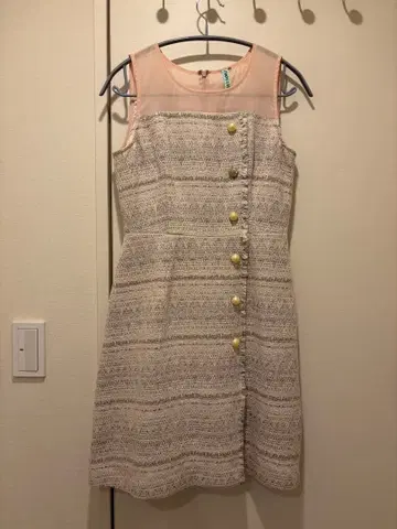 슬리브리스 트위드풍 원피스