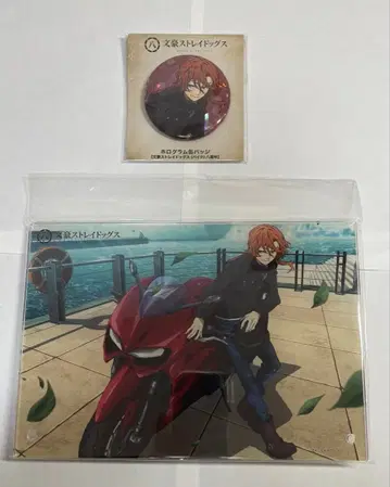 문호 스트레이독스 나카하라 츄야 아크릴 아트 패널 캔뱃지 바이크