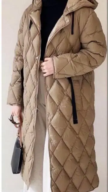 ZARA 퀼팅 다운 롱 코트 2way 후드 XS