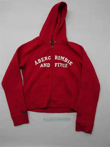 아바크롬비앤피치 지퍼 후드티 레드 계열 M 사이즈 여성용