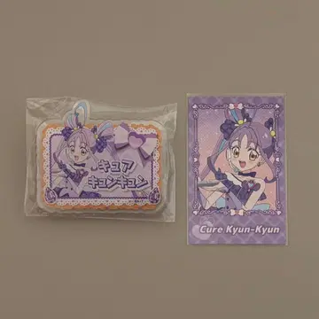 큐어큐어 2종 세트 아크릴 네임 배지 미니 포토 카드 노멀