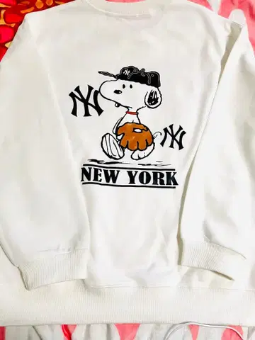 스누피 MLB NY 양키스 콜라보 긴팔 트레이닝복 야구 XL 상당