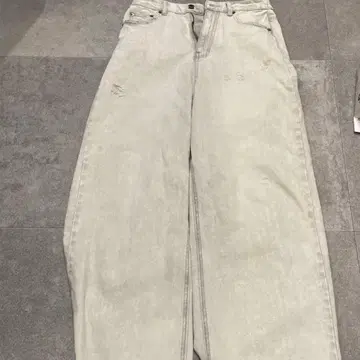 La cousette 라이트 그레이 와이드 레그 데님