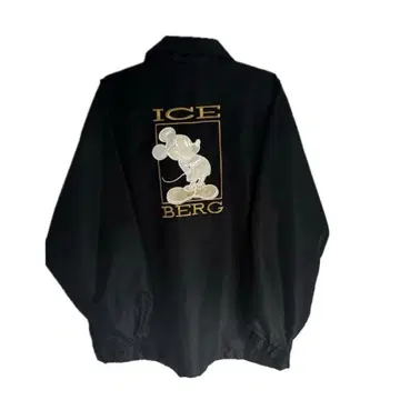 [ 희귀 빅 사이즈 ] ICEBERG 미키 자수 자켓 블랙