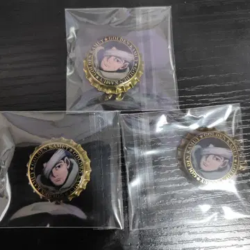 3개 세트 골든 카무이 삿포로 맥주 공장편 시크릿 왕관 캔뱃지 오가타