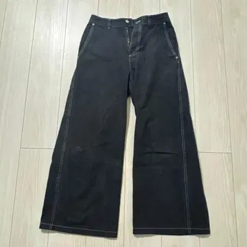 플레어 데님 블랙 y2k