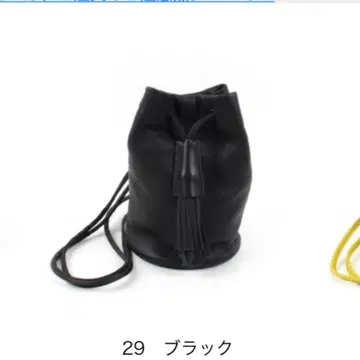 nouer 블랙 가죽 버킷백