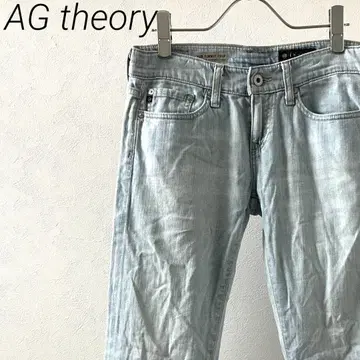 theory x AG 청바지 데님 팬츠 스트레이트 포켓 부착 심플