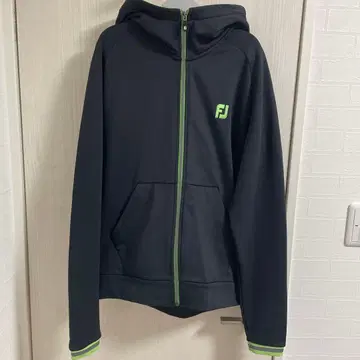 FJ 풀 지퍼 후디 블랙/그린