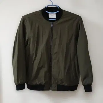 올리브 봄버 자켓 플리스 안감