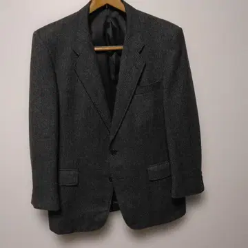 피에르 가르뎅 그레이 헤링본 테일러드 자켓