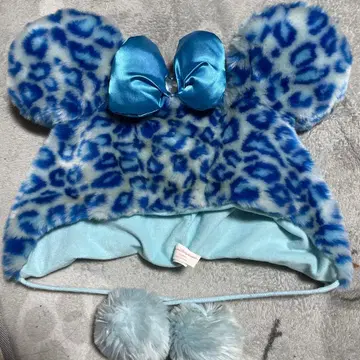 디즈니 레오파드 무늬 팬캡 미니 파랑