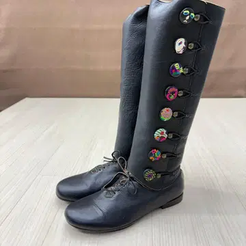 새상품급 미하엘 카카리아 사이드 지퍼 가죽 부츠 가죽 롱 부츠