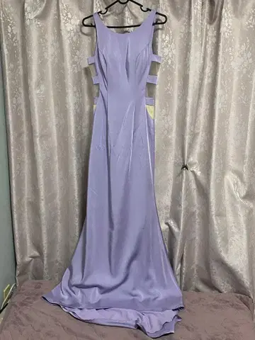 ERUKEI 새틴 롱 드레스 라벤더 ginza couture