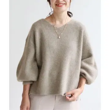 워셔블 라쿤 꽈배기 V넥 풀오버