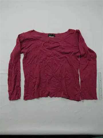 아네스베 하트컷 긴팔 티셔츠 핑크 계열 여성용