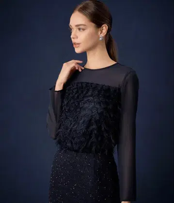 ANAYI 컷 자카드 블라우스