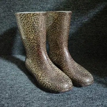미사용 새상품 레인부츠 레오파드 무늬 G&G 22cm