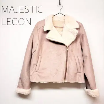 마제스틱 레곤 핑크 페이크 무스탕 아우터 M