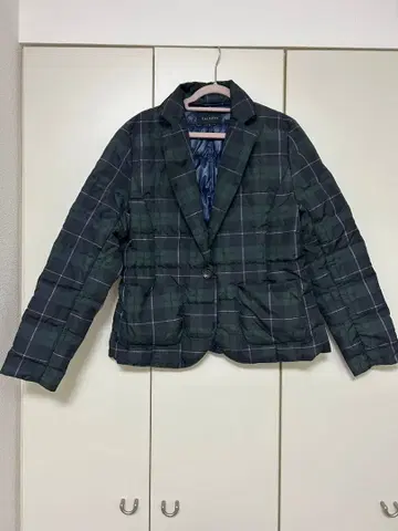 TALBOTS 다운 자켓 블레이저 체크 무늬