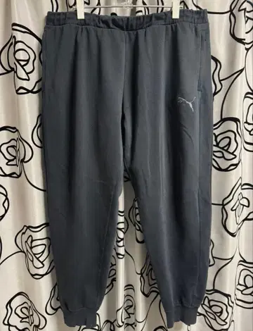 PUMA 스웨트 팬츠 저지 자수 로고 와이드 빅 사이즈 XXL