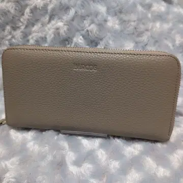 [ 새상품 ] BARCOS 베이지 가죽 장지갑