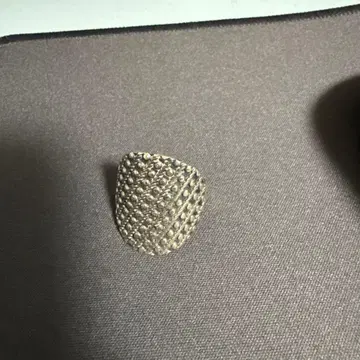 실버 메쉬 디자인 오픈 반지