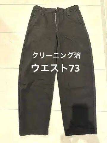 UNIQLO 유니클로 남성용 와이드 핏 치노 블랙 73