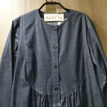 새상품급 dahl'ia 인디고 긴팔 셔츠 원피스