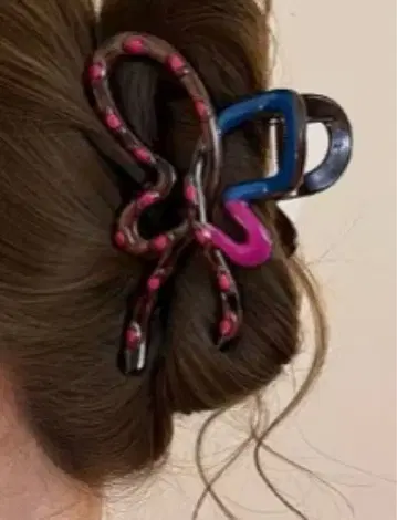 컬러풀 나비 모양 헤어 클립