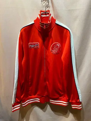 스누피 레드 저지 플라잉 에이스 트랙 자켓 남성용 L 빨간색