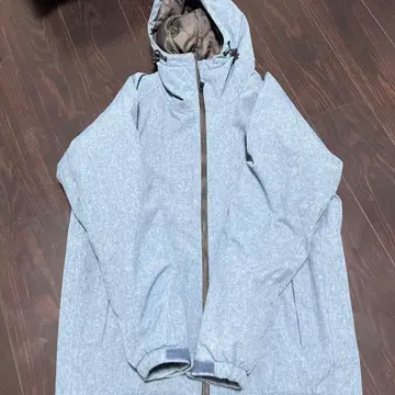 그레이 후드 부착 마운틴 후드티