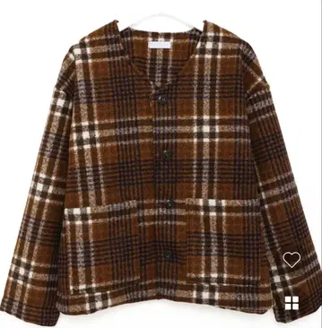 체크 가디건 코트 여성용