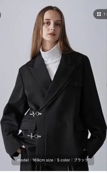 CLEL Prime TR 더블 라펠 테일러드 자켓 M 블랙