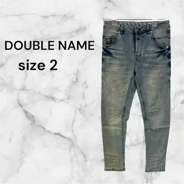 DOUBLE NAME 데님 팬츠 G빵 데미지 스키니 팬츠