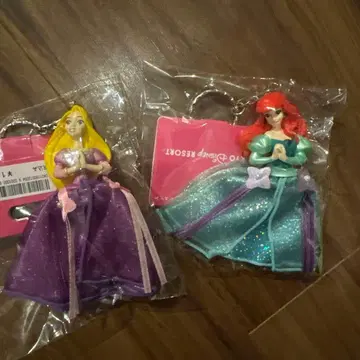 [미사용 새상품] 라푼젤 아리엘 피규어 키링