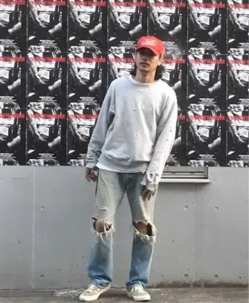 USA Champion  그레이 맨투맨 야마다 렌