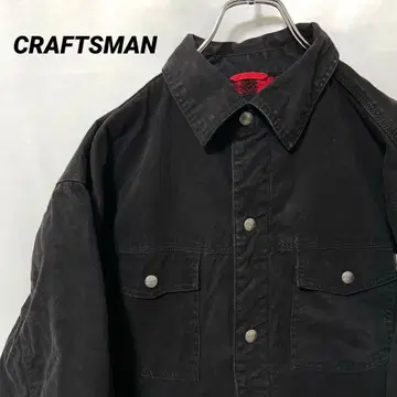 N-6193 CRAFTSMAN 미국 빈티지 의류 워크 자켓 체크 안감 M