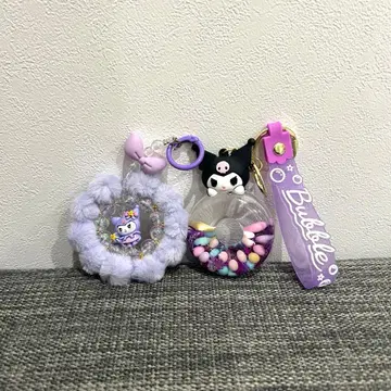 키링과 씰 세트 쿠로미